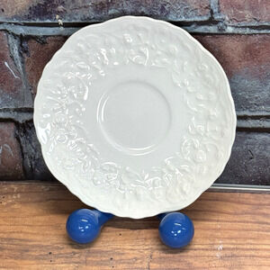 Vintage Pope Gosser Rose Point 6” Ivory SAUCER tea coffee Replacement MCM‎